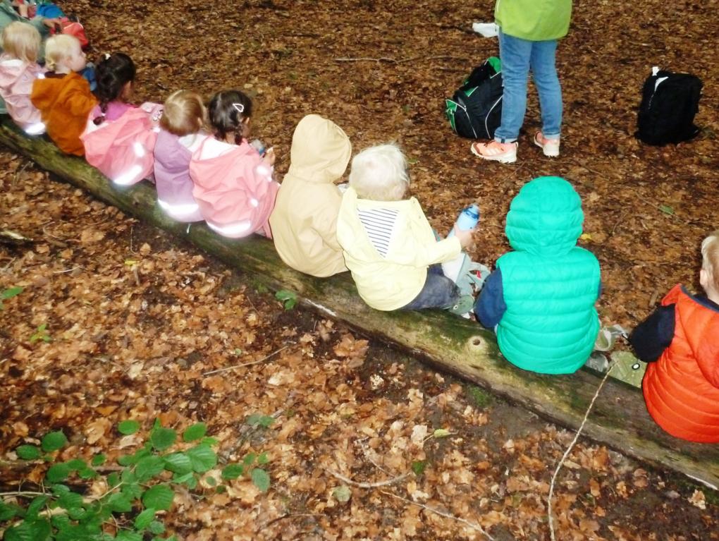 Der Wald macht richtig viel Spaß! Und wenn wir Mittags zurück im Kindergarten sind, sind wir hungrig und ganz schön müde.