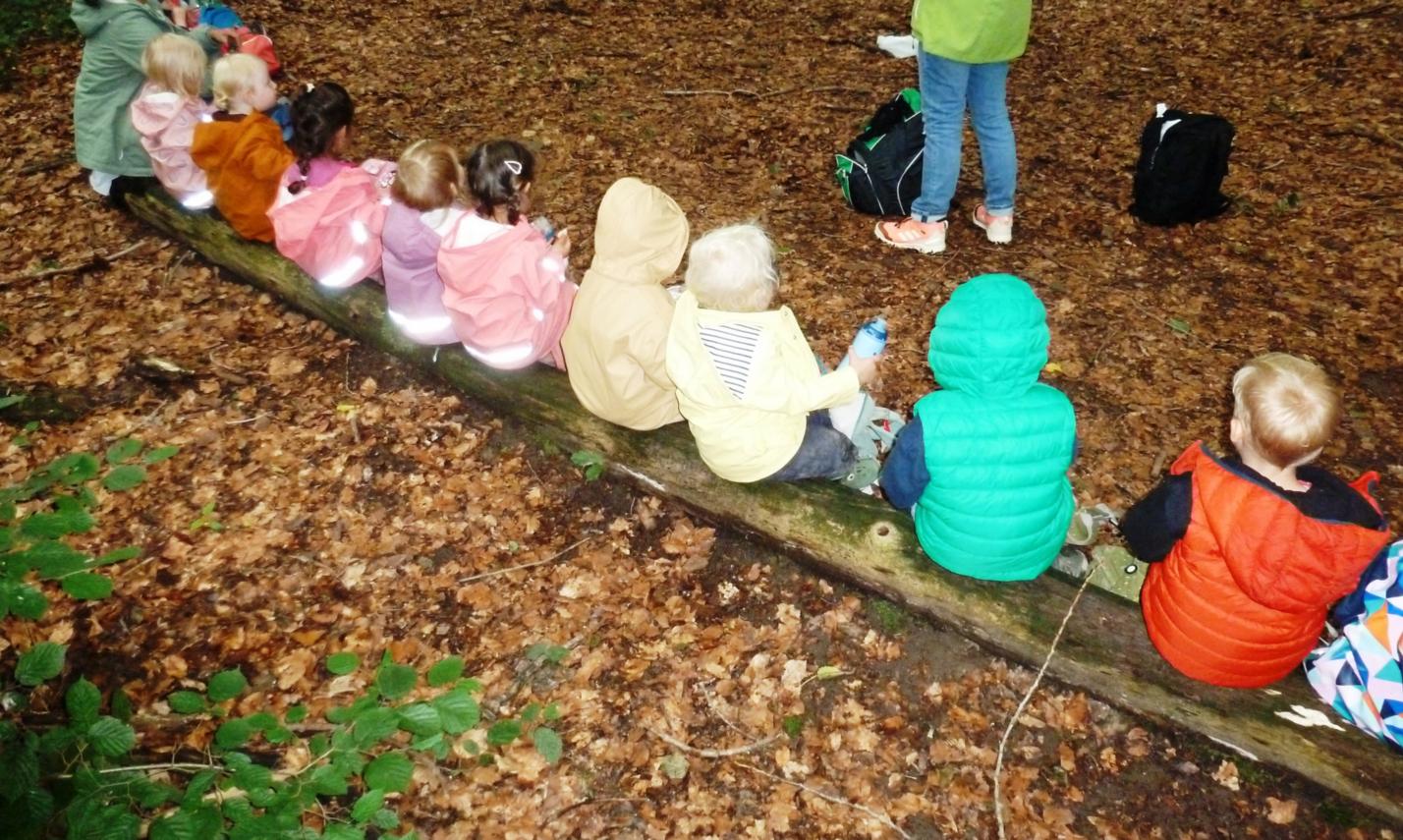 Der Wald macht richtig viel Spaß! Und wenn wir Mittags zurück im Kindergarten sind, sind wir hungrig und ganz schön müde.